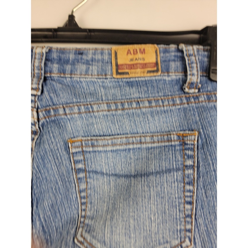 ABM Jeans Womens Size 9 Skinny Denim Jeans Medium Wash Stretch Low Rise 32x31 - Picture 11 of 14